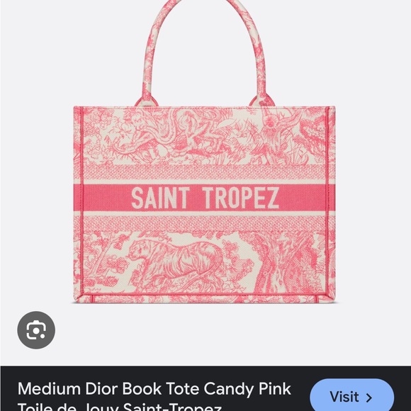 Dior Saint tropez medium book tote pink candy - Picture 1 of 2